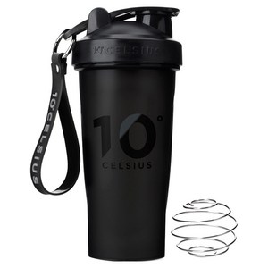 10도씨 블렌딩 쉐이커 보틀 스트랩 + 블렌더 볼, 블랙, 600ml, 1개