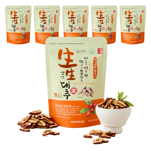 생생대추 국산 대추칩 슬라이스, 6개, 40g