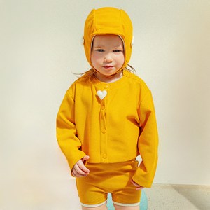 삠뽀요 유아용 로엔 래쉬가드 모자 + 수영복 세트