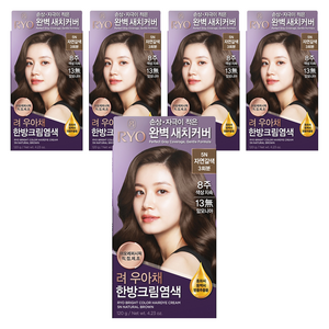 려 우아채 멋내기 새치크림, 5N자연갈색, 5개