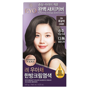려 우아채 멋내기 새치크림, 3N흑갈색, 1개