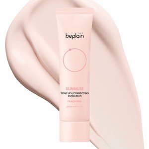 비플레인 선뮤즈 톤업 앤 코렉팅 피치 핑크 선크림 SPF50+ PA++++, 1개, 50ml
