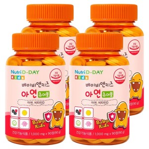 뉴트리디데이 베이비앤키즈 아연 츄어블 90g, 90정, 4개