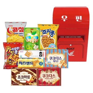 크라운 레트로 우체통, 과자 9종, 1개