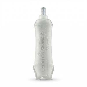 제로투히어로 소프트 플라스크 접이식 휴대용 러닝 물통, 화이트, 1개, 500ml