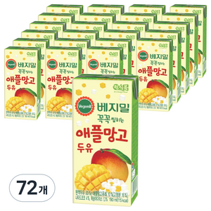 베지밀 꼭꼭 씹히는 애플망고 두유, 190ml, 72개
