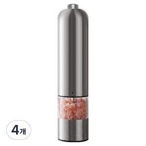 키친아트 원터치 스테인리스 전동 후추 그라인더 KPM-PG02S, 80ml, 4개