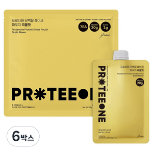 프로티원 단백질 쉐이크 파우치 곡물맛 7p, 280g, 6박스