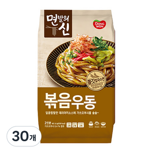 동원 면발의신 볶음우동 2인분, 401.6g, 30개
