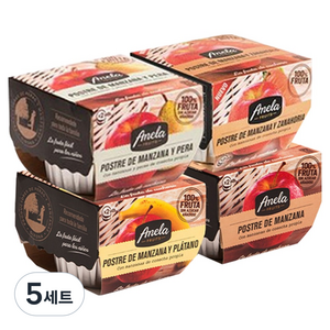 아넬라 생과일 퓨레 4종 세트, 혼합맛(사과,바나나,사과배,당근), 800g, 5세트