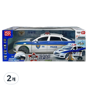 유앤원 시티히어로 경찰차 후렉션 시리즈 작동완구, 혼합색상, 2개