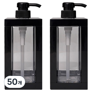 인블룸 깔끔한 주방세제 사각 디스펜서 일반형 750ml, 블랙, 50개