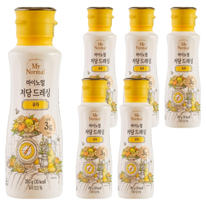 마이노멀 저당 저칼로리 드레싱 유자, 280g, 6개