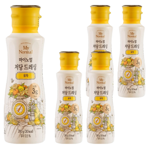 마이노멀 저당 저칼로리 드레싱 유자, 280g, 5개