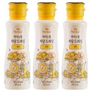 마이노멀 저당 저칼로리 드레싱 유자, 280g, 3개