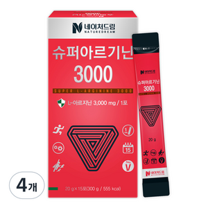 네이처드림 슈퍼아르기닌 3000, 15회분, 20g, 4개
