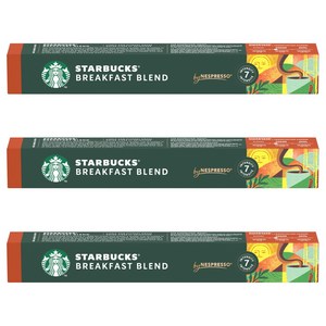 스타벅스 by 네스프레소 브렉퍼스트 블렌드 캡슐커피, 5.6g, 10개입, 3개