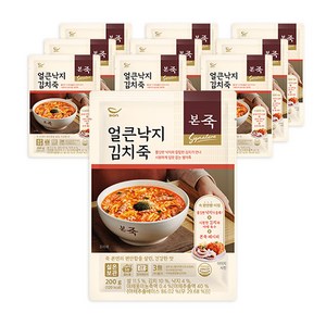 아침엔본죽 얼큰낙지김치죽, 200g, 10개