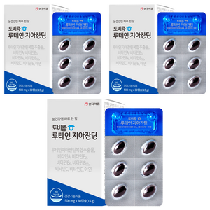안국약품 토비콤 루테인 지아잔틴, 30정, 3개