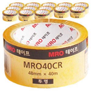 MRO 박스테이프 48mm x 40m, 투명, 14개