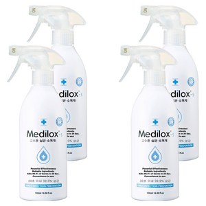 메디록스 S 일반용 고수준 살균 소독 스프레이, 500ml, 4개