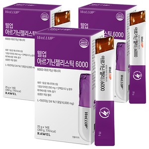 로엘 웰업 아르기닌 젤리스틱 6000, 350g, 4개