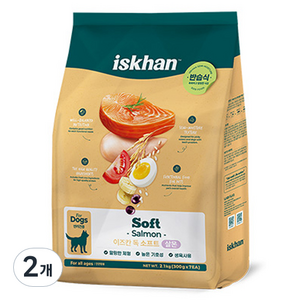 이즈칸 독 소프트 살몬 리뉴얼, 연어, 2.1kg, 2개