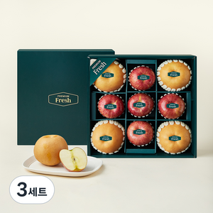 프리미엄 사과 5입 + 배 4입 선물세트 4.6kg, 3세트