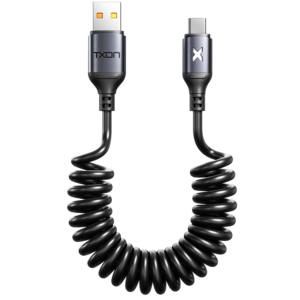티엑스온 코일 스프링 PD 초고속 충전 케이블 240W A-type-coil, 1개, 2m