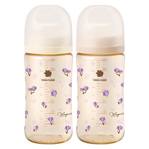 베베그로우 젖병 트윈팩, 목련꽃, 280ml, 1세트