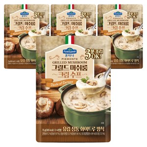 폰타나 그릴드 머쉬룸 크림 수프 파우치, 75g, 4개