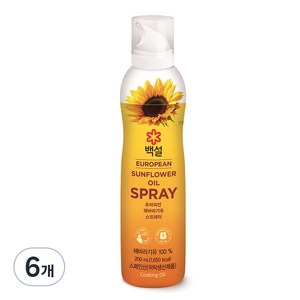 백설 유러피안 해바라기유 스프레이, 6개, 200ml