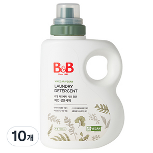 비앤비 비건 섬유 유아 세제, 1.5L, 10개