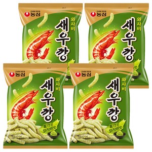 농심 와사비 새우깡, 70g, 4개