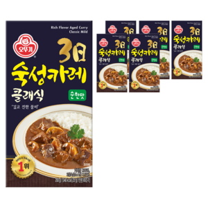 오뚜기 3일 숙성카레 클래식 고형 순한맛, 200g, 6개