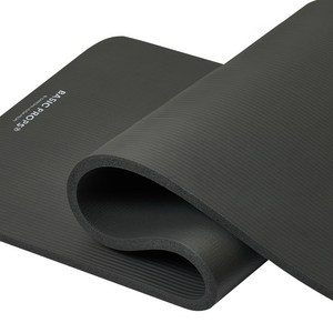 가네샤요가프랍스 베이직프랍스 NBR 요가매트 와이드 플러스 20mm, Black, 1개