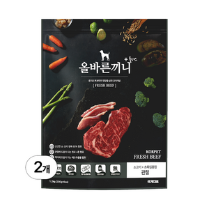 국개대표 강아지 올바른끼니 기능성 사료, 뼈/관절강화, 1.2kg, 2개