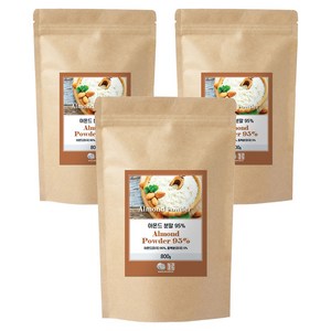 프리미엄 아몬드분말 95%, 800g, 3개