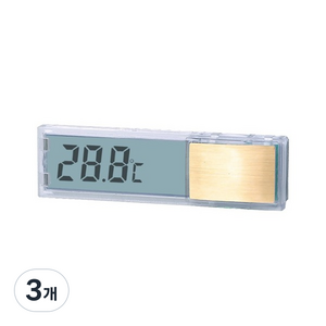 수족관 3D 디지털 투명 온도계 골드, 3개