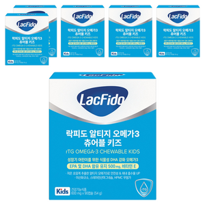 락피도 알티지 오메가3 츄어블 키즈, 90정, 6개
