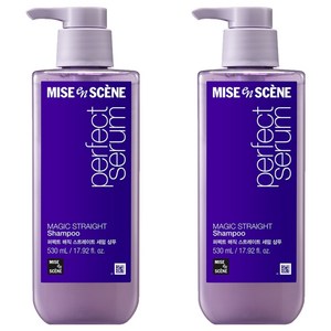 미쟝센 퍼펙트 매직 스트레이트 세럼 샴푸, 530ml, 2개