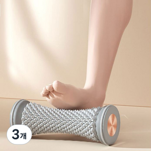 사비나 벌집돌기형 발바닥 지압 롤러, 그레이, 3개