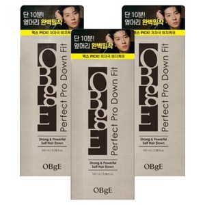 OBge 남성용 퍼펙트 프로 다운핏 일반모용, 100ml, 3개