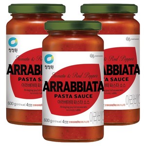 청정원 아라비아따 파스타 소스, 600g, 3개
