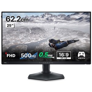 델 FHD 에일리언웨어 500Hz 0.5ms IPS 게이밍 모니터, 622cm, AW2524HF