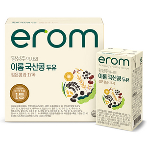 이롬 황성주 박사의 국산콩 두유 검은콩과 17곡, 190ml, 16개