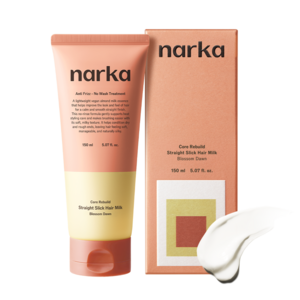 나르카 코어 리빌드 스트레이트 슬릭 열보호 노워시 헤어 밀크 블라썸던, 1개, 150ml