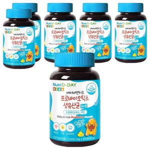 뉴트리디데이 베이비앤키즈 프로바이오틱스 생유산균 아연 60g, 60정, 6개