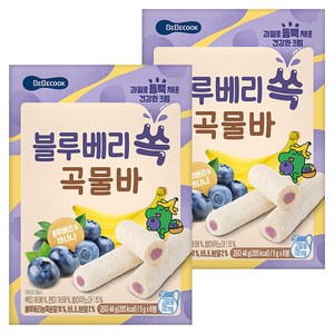 베베쿡 블루베리 쏙 곡물바 5g x 8p, 블루베리맛, 40g, 2개