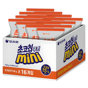 오리온 초코칩 쿠키 미니, 48g, 16개 골드박스 특가